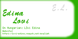 edina lovi business card